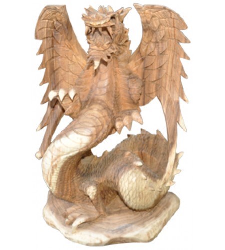 Wood Carving Dragon with wing
