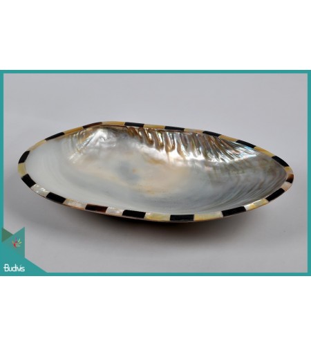 Bali Seashell Plate Decorative Handcraft