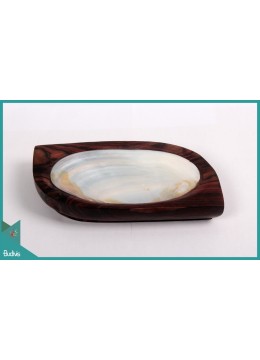 wholesale bali Latest Seashell Wooden Plate Decorative Handmade, Home Decoration