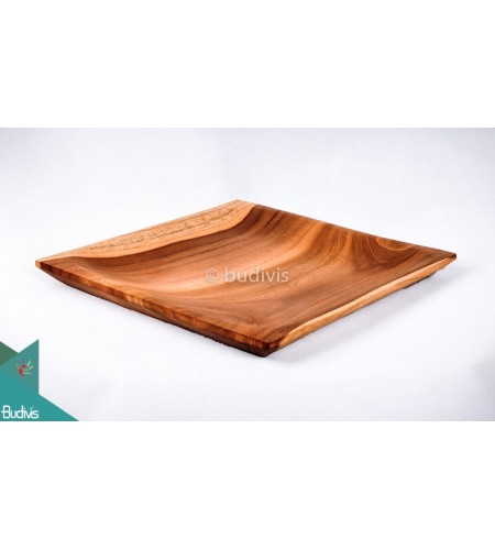 Wooden Plate Square Medium