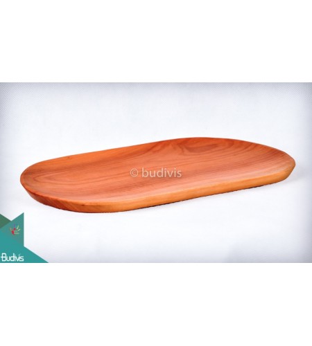 Wooden Rectangular Oval Tray Food Storage Small