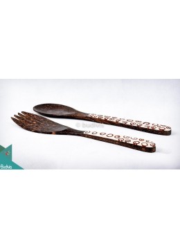 wholesale bali Wooden Set Spoon & Fork Cinnamon Decorative Set 2 Pcs, Home Decoration