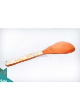 wholesale bali Wooden Rice Spoon With Shell Decorative, Home Decoration