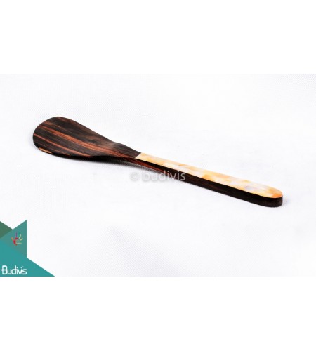 Wooden Rice Spoon With Shell Decorative