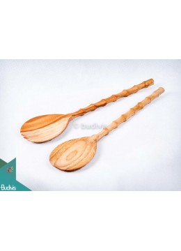 wholesale bali Wooden Rice And Soup Spoon Set 2 Pcs, Home Decoration