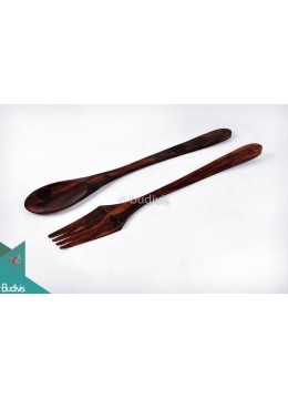 wholesale bali Wooden Set Spoon & Fork Large Set 2 Pcs, Home Decoration