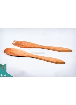 wholesale bali Wooden Rice And Soup Spoon Set 2 Pcs Medium, Home Decoration