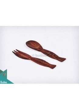 wholesale bali Wooden Scoop Ice Cream Medium Set 8 Pcs, Home Decoration