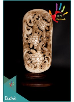 Image of Top Selling Hand Carved Bone Turtle Scenery Ornament Cheap Home Decoration Source: CV.Budivis in Bali, Indonesia