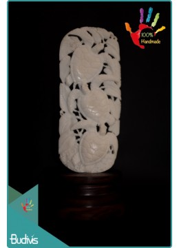 wholesale bali Top Hand Carved Bone Turtle Scenery Ornament 100 % In Handmade, Home Decoration