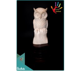 Image of Bali Hand Carved Bone Owl Scenery Ornament Wholesale Home Decoration Source: CV.Budivis in Bali, Indonesia