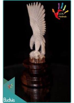 Image of Cheap Hand Carved Bone Eagle Scenery Ornament Wholesale Home Decoration Source: CV.Budivis in Bali, Indonesia