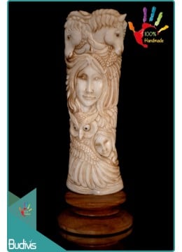 wholesale bali Cheap Hand Carved Bone Scenery Ornament Wholesale, Home Decoration