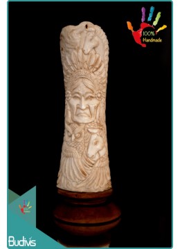 wholesale bali Wholesale Hand Carved Bone Indian Scenery Ornament Best Seller, Home Decoration