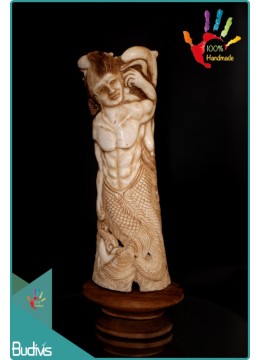 Image of Top Selling Mermaid Hand Carved Bone Scenery Ornament Wholesale Home Decoration Source: CV.Budivis in Bali, Indonesia