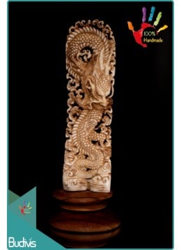 wholesale bali 100 % In Handmade Dragon Hand Carved Bone Scenery Ornament Wholesale, Home Decoration