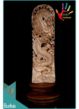 wholesale bali Cheap Hand Carved Bone Dragon Scenery Ornament 100 % In Handmade, Home Decoration