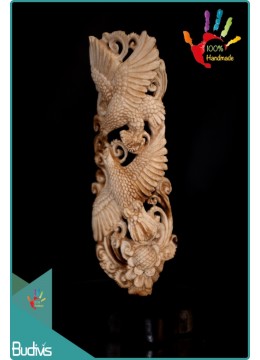 wholesale bali Top Model Bird Hand Carved Bone Scenery Ornament Cheap, Home Decoration