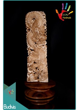 wholesale bali Manufactured Hand Carved Bone Dragon Scenery Ornament Best Seller, Home Decoration