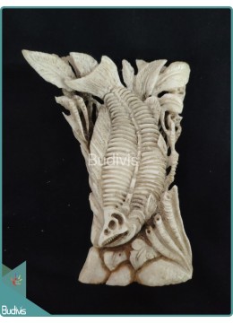 Image of A Fishbone Bone Carving Ornament Home Decoration Source: CV.Budivis in Bali, Indonesia