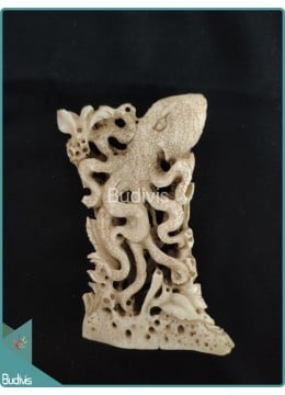 wholesale bali Under Water Octopus Scenery Bone Carving Ornament, Home Decoration