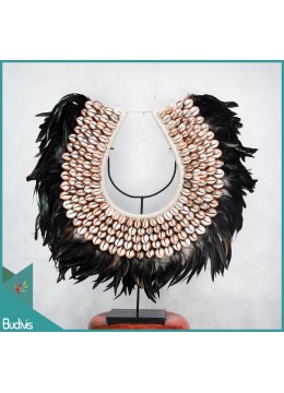 wholesale bali Tribal Necklace Shell Decorative On Stand Interior, Home Decoration