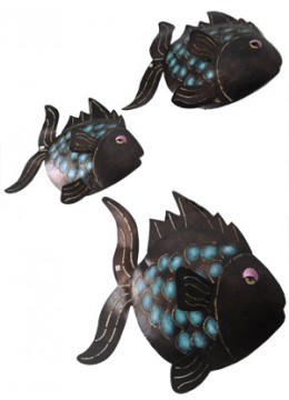 wholesale bali Fish set of 3 Iron Arts, Home Decoration