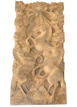 wholesale bali Relief Horse Wood Carving, Home Decoration