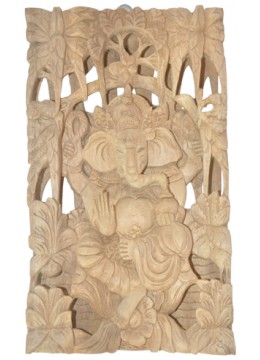 wholesale bali Relief Ganesh Wood Carving, Home Decoration