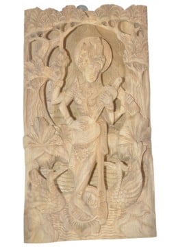 wholesale bali Relief Saraswati Wood Carving, Home Decoration