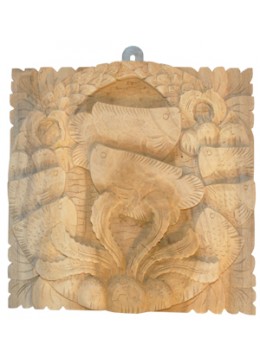 wholesale bali Relief Fish Wood Carving, Home Decoration