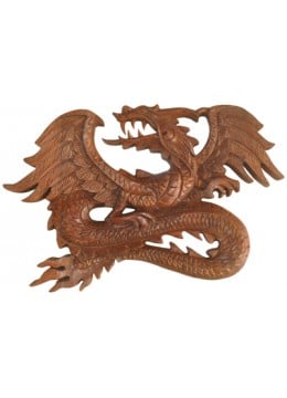 wholesale bali Relief Dragon Wood Carving, Home Decoration