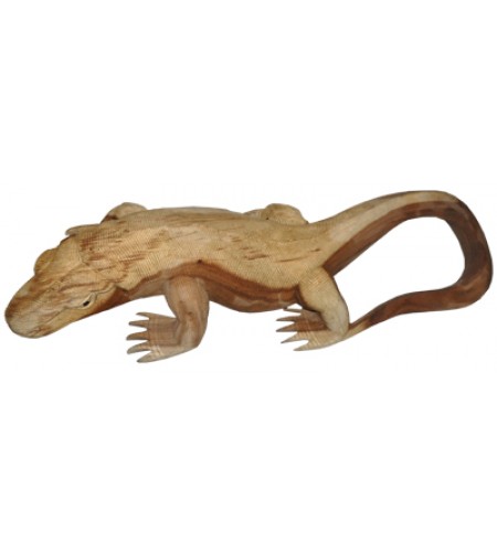 Wood Carving Komodo Statue