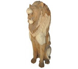 Image of Wood Carving Lion Statue Home Decoration Source: CV.Budivis in Bali, Indonesia