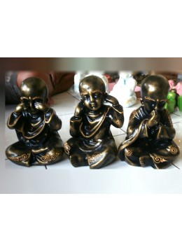 wholesale bali Top Resin Monk Statue Set 4, Home Decoration