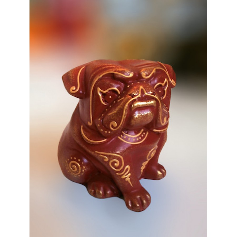 100% Handmade Resin Bulldog statue