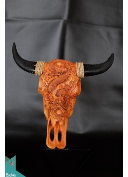 wholesale bali Artificial Resin Buffalo Skull Head Wall Decoration - Marta, Home Decoration