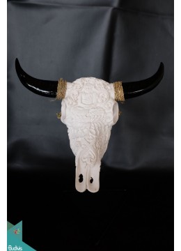 wholesale bali Artificial Resin Buffalo Skull Head Wall Decoration  - Marta, Home Decoration