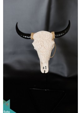 Image of Artificial Resin Buffalo Skull Head Wall Decoration Painting - Marta Home Decoration Source: CV.Budivis in Bali, Indonesia