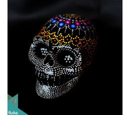 Image of Artificial Resin Skull Head Hand Painted Wall Decoration Mandala - Marta Home Decoration Source: CV.Budivis in Bali, Indonesia