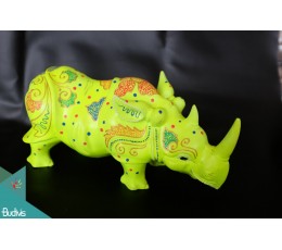 Image of Artificial Resin Rhino Hand Painted Home Decor - Marta Home Decoration Source: CV.Budivis in Bali, Indonesia