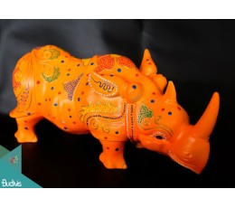 Image of Artificial Resin Rhino Hand Painted Home Decor - Marta Home Decoration Source: CV.Budivis in Bali, Indonesia