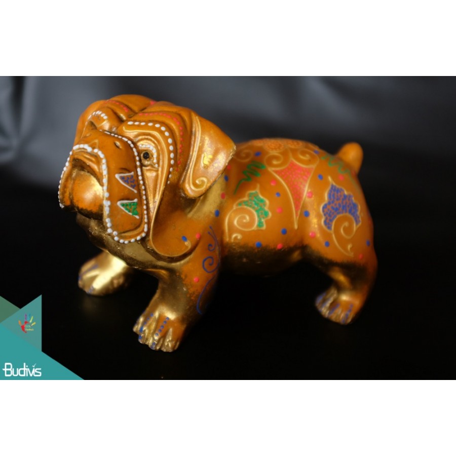 Artificial Bali Resin BullDog Home Decor, Resin Figurine Custom Handhande, Statue Collectible Figurines Resin