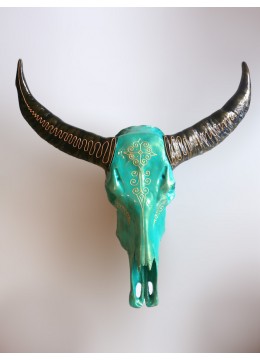 wholesale bali Factory Resin Buffalo Skull Replica, Home Decoration
