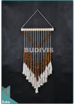 wholesale bali Affordable Wall Hanging Hippie Photo Hanger Wooden Bead Bohemian Stye, Home Decoration
