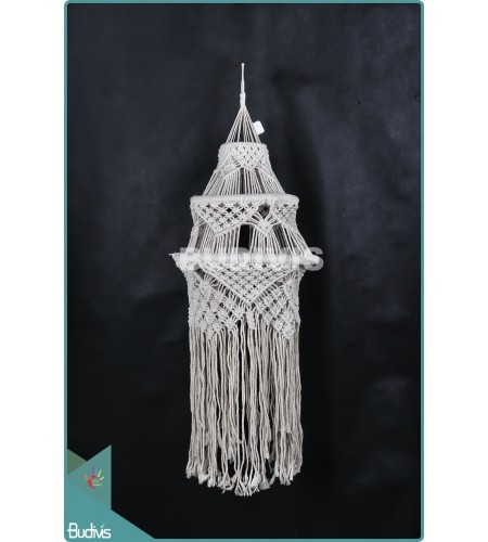 Production Lampshade Chandelier Cotton Rope Hippie Feather Hanging Bohemian Stye In Handmade