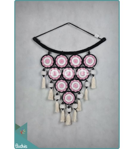 Top Model Hanging Mandala Triangle Dreamcatcher Tapestry With Multiple Tassels