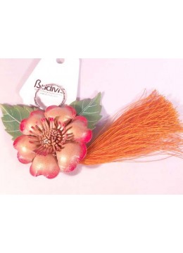 wholesale bali Tassel Keychain Leather Flower, Keychain