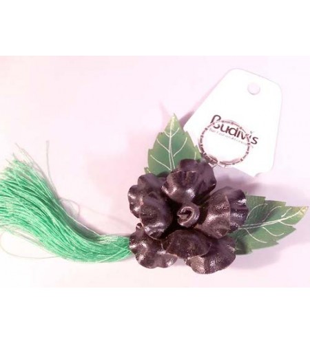 Tassel Keychain Leather Flower