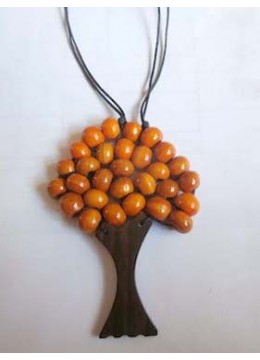 wholesale bali Wood Beads Tree Necklace, Necklaces